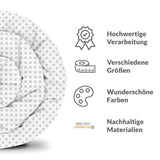 Therapiedecken Baumwollbezug Weiß mit zarten Karos