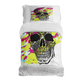 Therapiedecken Bettwäschen Set Totenkopf Bunt