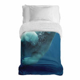Therapiedecken Baumwollbezug Blau mit Eisbär