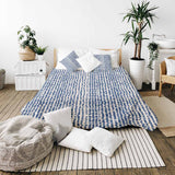 Therapiedecken Baumwollbezug mit blauen Tupfern