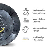Therapiedecken Bettwäschen Set Grau mit Wolf