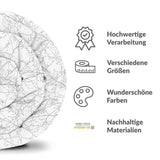 Therapiedecken Baumwollbezug Weiß mit zarten grauen Zweigen