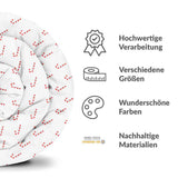 Therapiedecken Bettwäschen Set Weiß mit Zuckerstangen