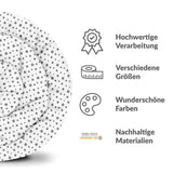Therapiedecken Bettwäschen Set Weiß mit vielen grauen Punkten