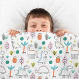 Therapiedecken Bettwäschen Set mit bunten Dinos