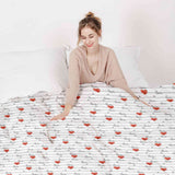 Therapiedecken Bettwäschen Set Weiß mit Love Schriftzug