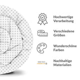 Therapiedecken Bettwäschen Set Weiß mit zarten Karos