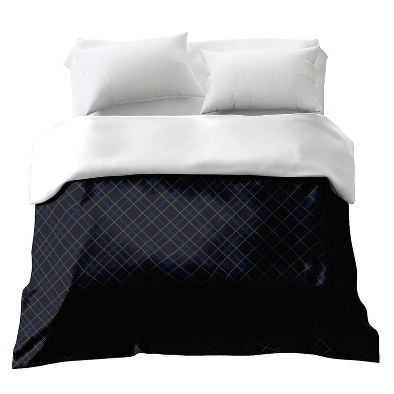 Therapiedecke Schwarz Blau Kariert