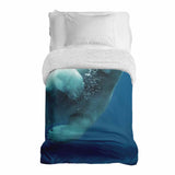 Therapiedecken Baumwollbezug Blau mit Eisbär