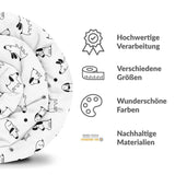 Therapiedecken Baumwollbezug Weiß mit Hunden