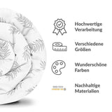 Therapiedecken Baumwollbezug Weiß mit grauen Zweigen