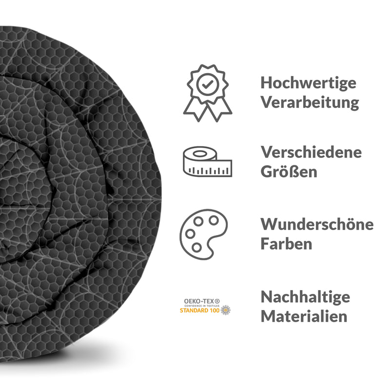 Therapiedecken Bettwäschen Set Schwarz mit Spinne