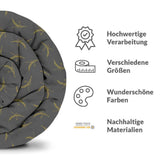 Therapiedecken Bettwäschen Set Grau mit Weizen