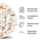 Therapiedecken Bettwäschen Set Weiß mit herbstlichen Zweigen