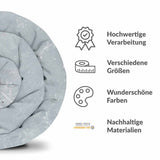 Therapiedecken Bettwäschen Set Grau mit Schneeflocken