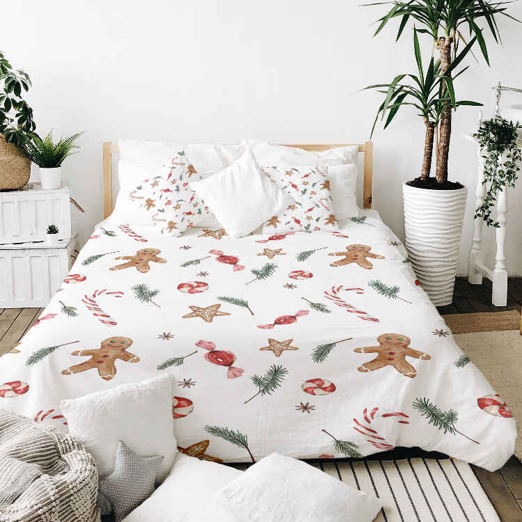 Therapiedecken Bettwäschen Set weiße Weihnachtszeit
