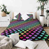 Therapiedecken Baumwollbezug bunte Herzen