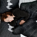 Therapiedecken Bettwäschen Set Schwarz mit Spinne