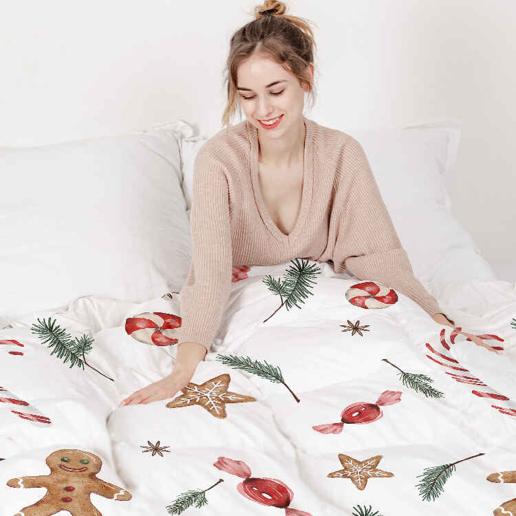 Therapiedecken Bettwäschen Set weiße Weihnachtszeit